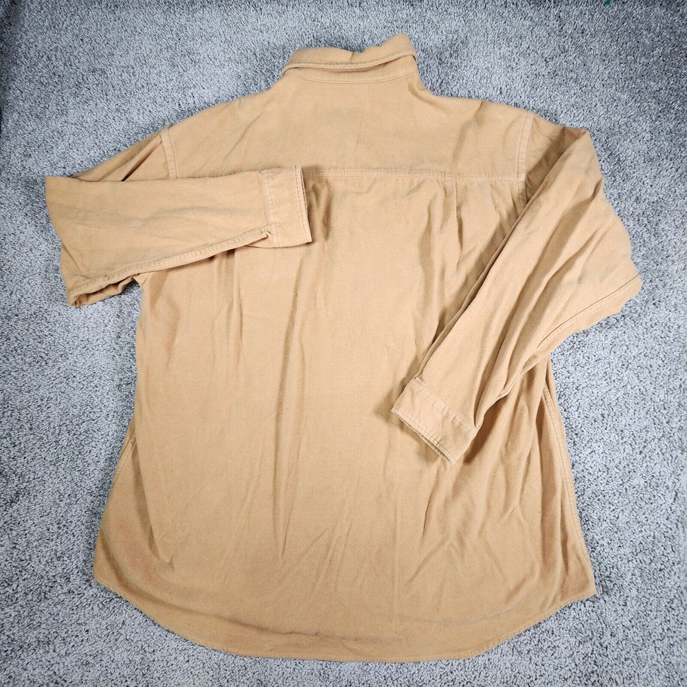 Columbia Shirt Mens 2XLXXL Chamois Cloth Flannel Tan Heavy Work Hiking Outdoors - Picture 7 of 11